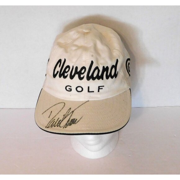 David Toms Signed Cleveland Golf Cap White Adjustable Unisex PGA Golfer - Picture 6 of 10